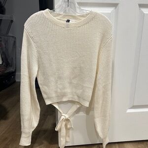 H&M Cream Textured Knit Sweater